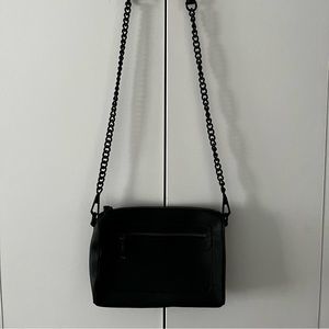 Rebecca Minkoff Black Leather Crossbody Shoulder Bag.